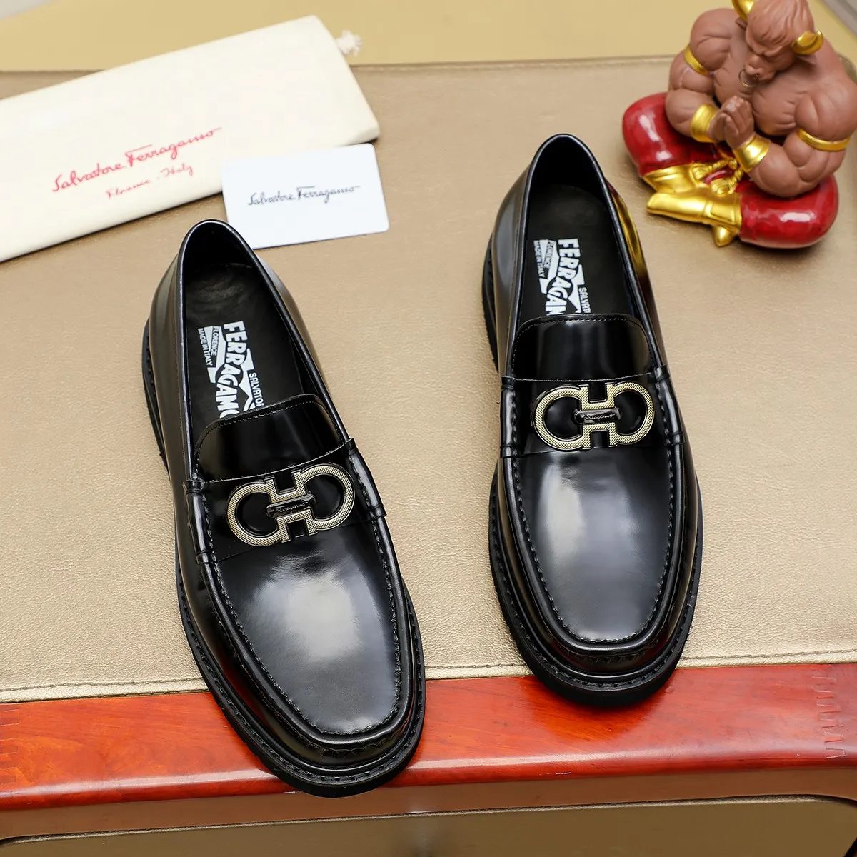 Men's shoes 💰500 Ferragamo [Ferragamo] top imported suit men's shoes 💯Original copy of the official website, product materials: selected imported embossed calfskin + luxury hardware buckle accessories ~ imported water-dyed cow 🐂 leather lining. Strong three-dimensional visual effect, original combination outsole, multiple colors available😘 Size: 38-44 (.45.46.4. Customized)